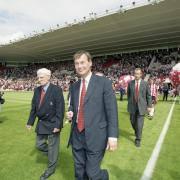 First game at St Mary's Stadium. Saints v Espanyol. Ted Bates and Rupert Lowe.