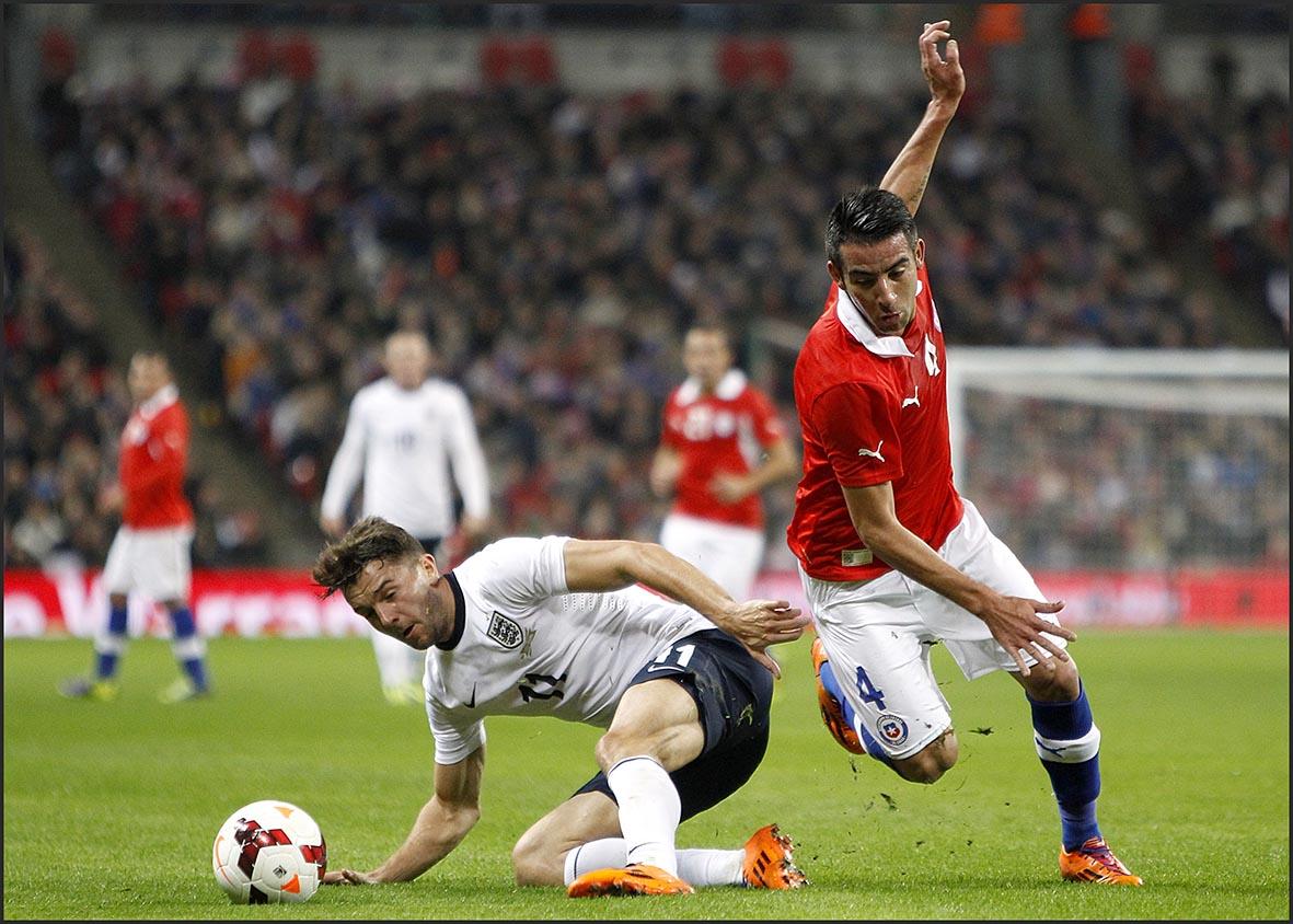 Picture from the international friendly between England and Chile. The unauthorised, downloading, editing, copying, or distribution of this image is strictly prohibited.