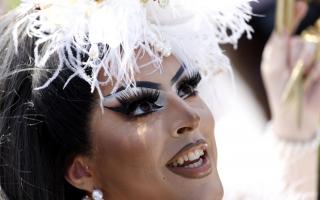 Drag Artist Cherry Valentine on Ladies Day during the Cazoo Derby Festival 2022