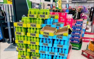 Prime energy drinks can be found for sale on eBay for more than 500 times their £2 retail price