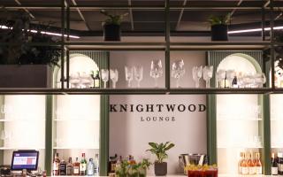 The bar at the Knightwood Lounge at St Mary's Stadium.