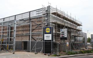 Photo Stuart Martin - new M&S Marks and Spencer Foodhall under construction in Twyford Road Eastleigh.