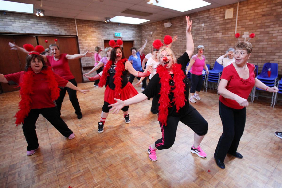 Comic Relief - dance-a-thon at St James Church, West End