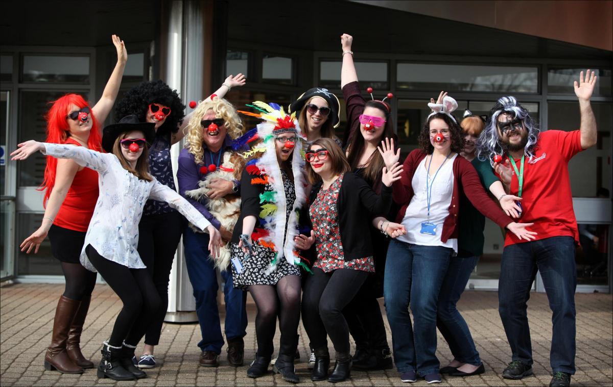 Comic Relief - funny faces at eDigitalResearch in Hedge End