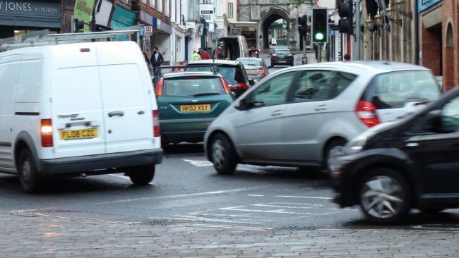 Traffic in Winchester, stock picture.