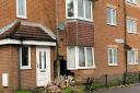 The damaged flats in Portswood Road