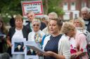 Bridget Reeves (centre), the granddaugher of Elsie Devine who died at Gosport War Memorial