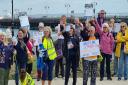 The Wightlink Users' Group demonstrating in Ryde last year