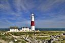 Portland Bill Lighthouse one of the landmarks on the Isle of Portland.