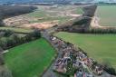 Ground works take place off Knowle Road leading to the village of Knowle (Image: Solent News & Photo Agency)