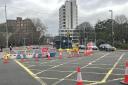 The roadworks on Cumberland Place
