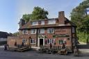 A woman has been left with blisters after an unknown substance was thrown at her in a pub in Hampshire