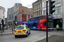 Bus cordoned off and road shut in Bournemouth