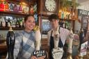 BUSY: Jasmin Kreft and Jack Smith behind the bar of Eagle Vaults in Friar Street as the team expect their busiest weekend in years