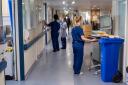 A general view of staff on a NHS hospital ward