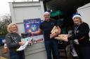 From left, Julie Greenfield and Steven Midgley from Yorwaste, and North Yorkshire Council’s head of early help, Barbara Merrygold, at a recycling centre accepting used toys