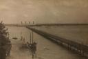 Postcard of Hythe Pier with Olympic passing