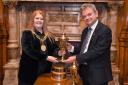 Lord Provost Jacqueline McLaren and Anton Muscatelli