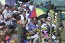 Studland Country Fair: Visitors packed round the arena to watch the display events.