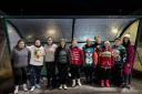 Players at Kilgetty AFC's women's team wore Christmas jumpers to training to support Save the Children