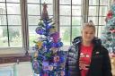 Pershore College student Noemi Koper, 18, helped create the 'Inclusivi-tree' for the Worcester Cathedral Christmas Tree Festival