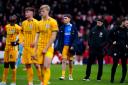 Albion players at the full time whistle