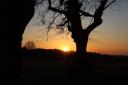Sunset over Sparsholt
