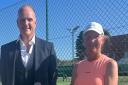 Linda Jones (right) won the LTA Seniors Tournament in the over-55 ladies category