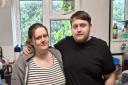 The garden of Beckie (left) and Jack Francis (right) has been 'unusable' for two and a half years