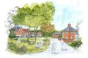 Drawing showing how the proposed houses will look from Kilham Lane