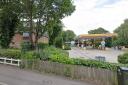 On the left,  Bentham Court, on the right Hampton Park Service Station. Image: Google Maps