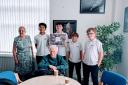 Students from Thornden School with residents at Brendoncare