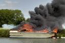 The boat fire near Lechlade