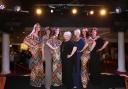 Sandy takes centre stage at one of her Ladies Let's Lunch charity fashion events at The Concorde Club