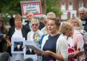 Bridget Reeves (centre), the granddaugher of Elsie Devine who died at Gosport War Memorial