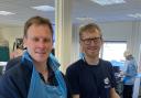 Wightlink Commercial Director Phil Delaney with Dr Luke Helmer in the laboratory