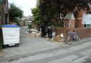 Rubbish in the alleyway off Church Street, Shirley