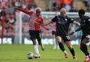 Kyle Walker-Peters drives forward during Southampton's 1-1 draw with Rotherham United