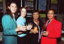 Society Diary, Barbados Evening at Radio Cafe. Sam Nicholson, Lisa Murfitt, Terry Vanterpool-Fox and Betty Lewis.