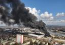 An aerial shot of the smoke above Southampton. Picture: Sam Coleman