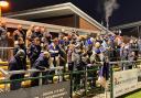 Preston fans attended Totton's game at Snow's Stadium after their game against Southampton was postponed