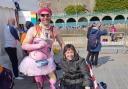 •	Dr Phil Wiseman with his mum Ann Wiseman after the Brighton Marathon in 2019