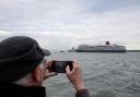 New Cunard cruise ship Queen Anne arrives in Southampton.