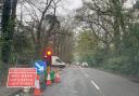 The A27 Kanes Hill has yet again been hit by temporary traffic lights. Pictured, works from May