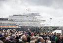 Cunard's newest ship, Queen Anne, during her naming ceremony in Liverpool on Monday