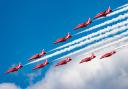 The Red Arrows over Hampshire on June 5