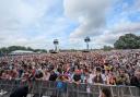 Crowd scene at  the Isle of Wight Festival