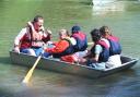 Young carers festival at YMCA Fairthorne Manor - Fun on the river in canoes..