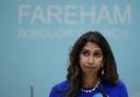 Suella Braverman won in Fareham and Waterlooville - but with a much reduced majority