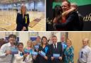 Liz Jarvis, the new Eastleigh MP; Satvir Kaur and Darren Paffey celebrate their Southampton wins; and Caroline Nokes retains her Romsey and Southampton North seat